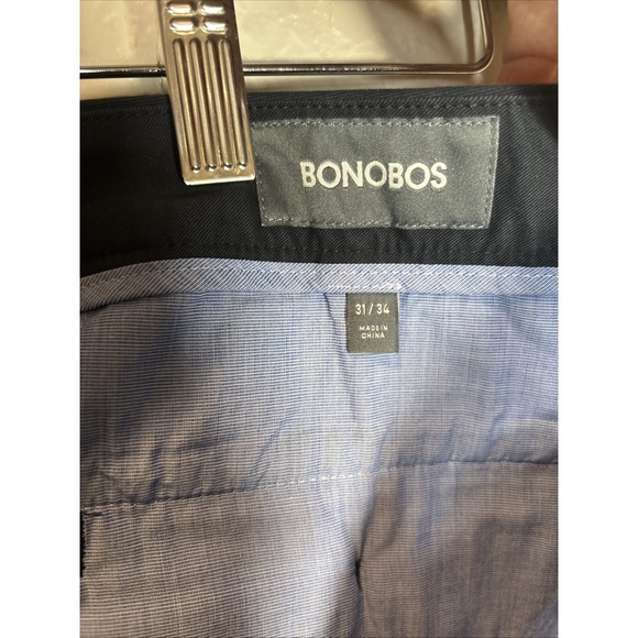 Bonobos Pants Mens 31x34 Navy Straight Leg Chino Casual Cotton - Picture 3 of 4